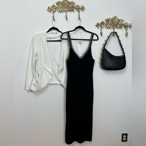 EUC | Caroline Constas Black Knit Maxi | Size M